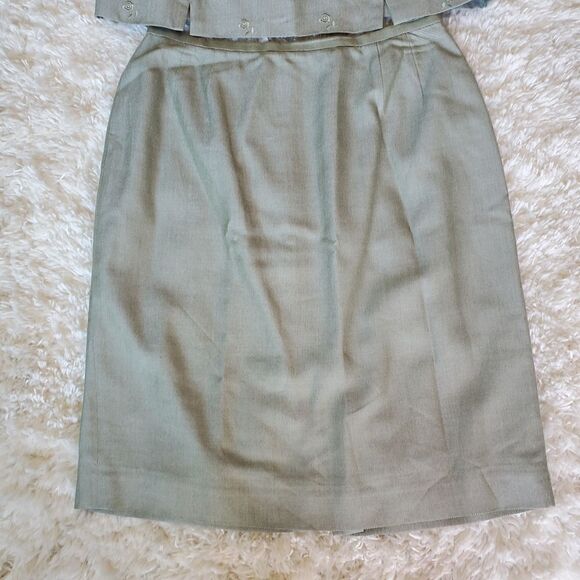 AMANDA SMITH Petites Women's Top & Blouse Y2K Set Green Size 8P  Preppy 90s - Picture 4 of 13